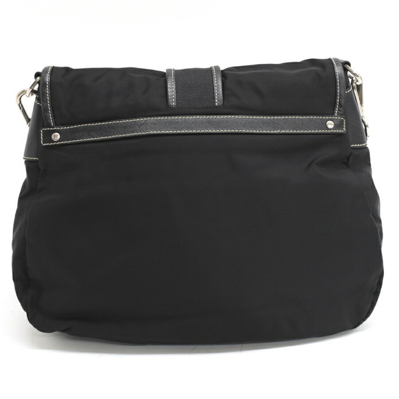 Prada Shoulder Bag Black Nylon Triangle Logo Plate - Picture 3 of 9